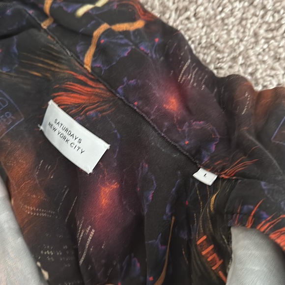 Saturdays NYC Canty Midnight Paradise Short Sleeve Shirt - Picture 8 of 10